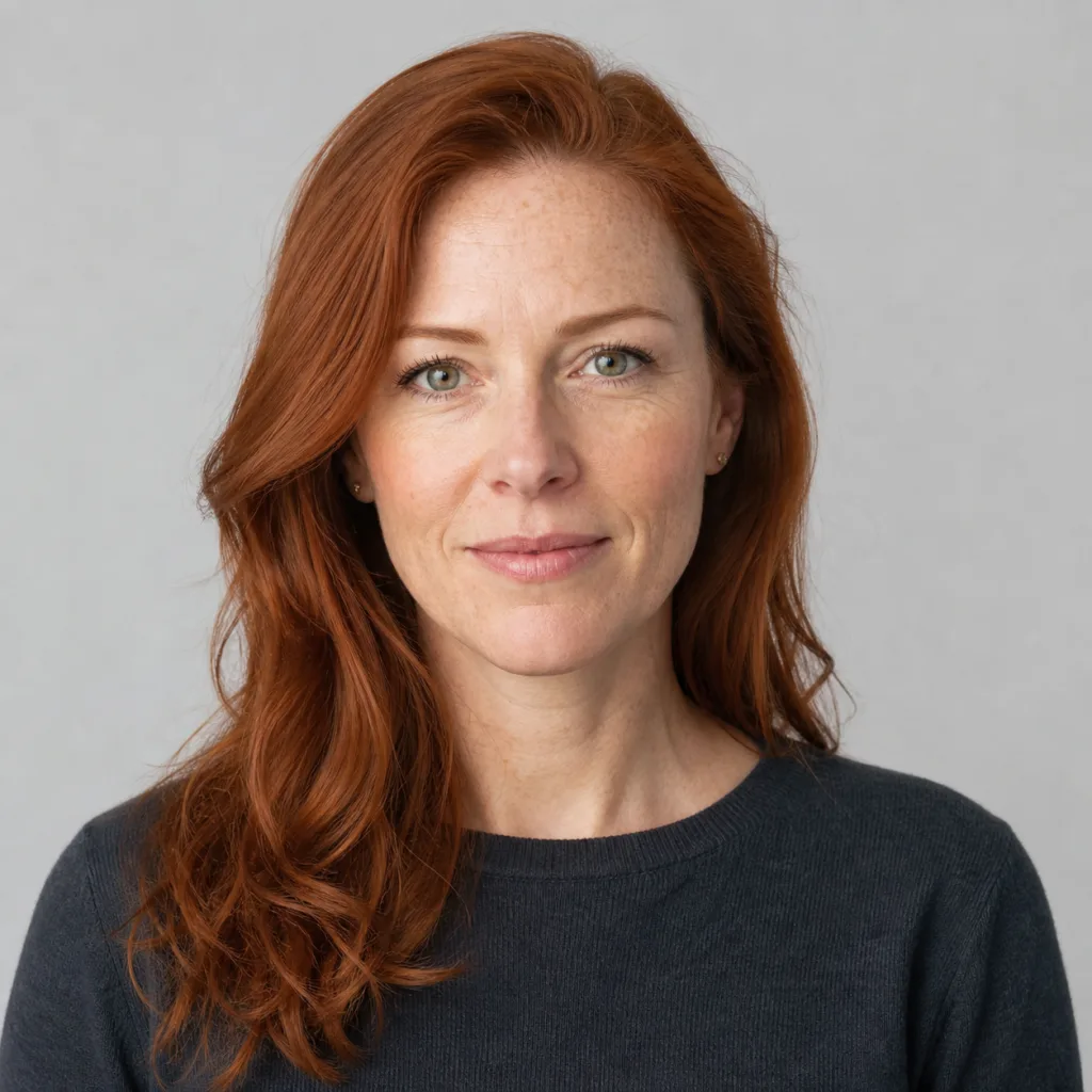 Studio portrait of Elín Bjarnadóttir, permafrost and freshwater lead.