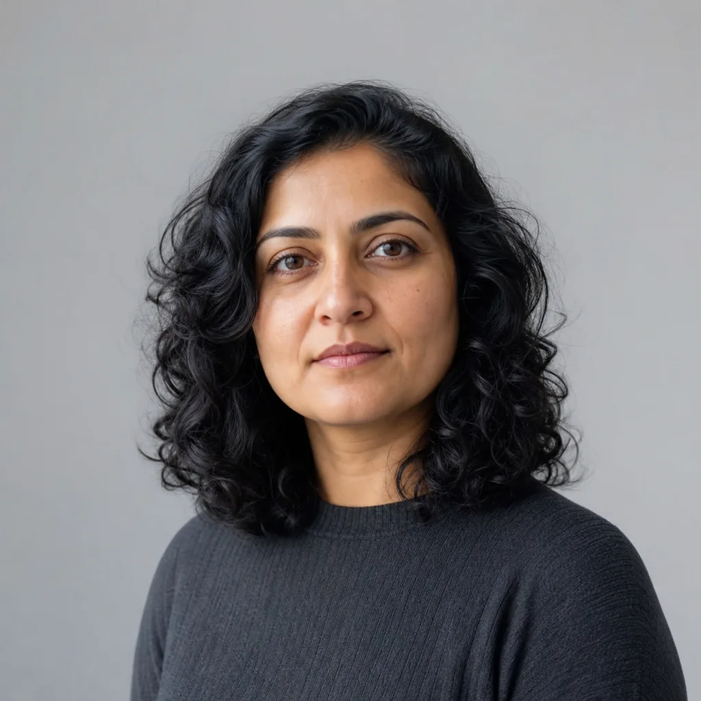 Studio portrait of Priyanka Das, tundra ecology lead.