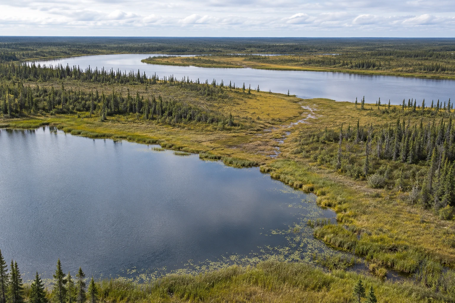 The lake with no visible outlet