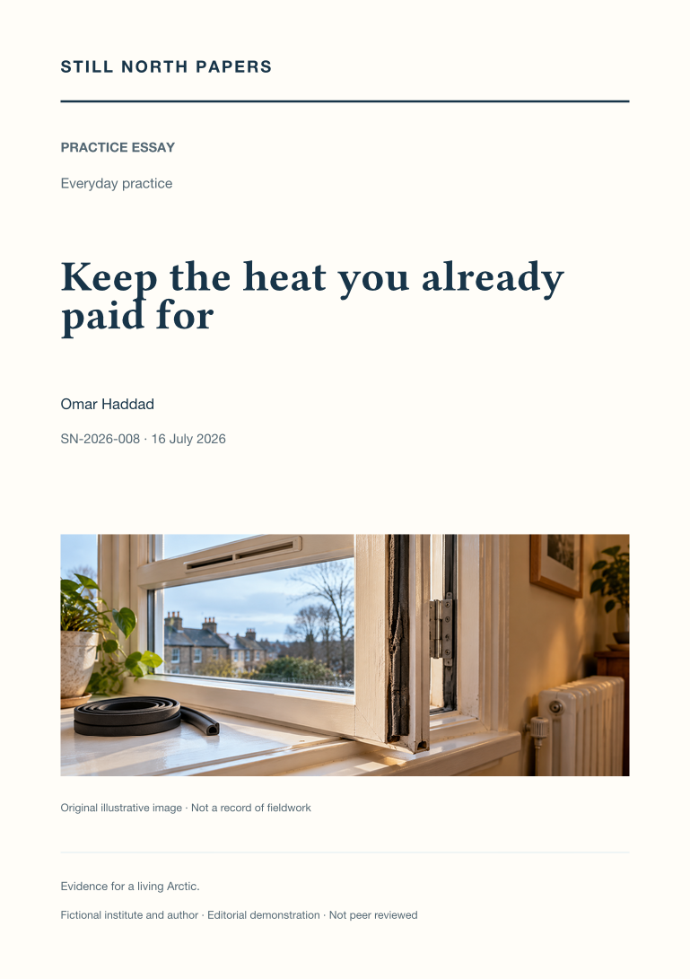 Keep the heat you already paid for: paper cover