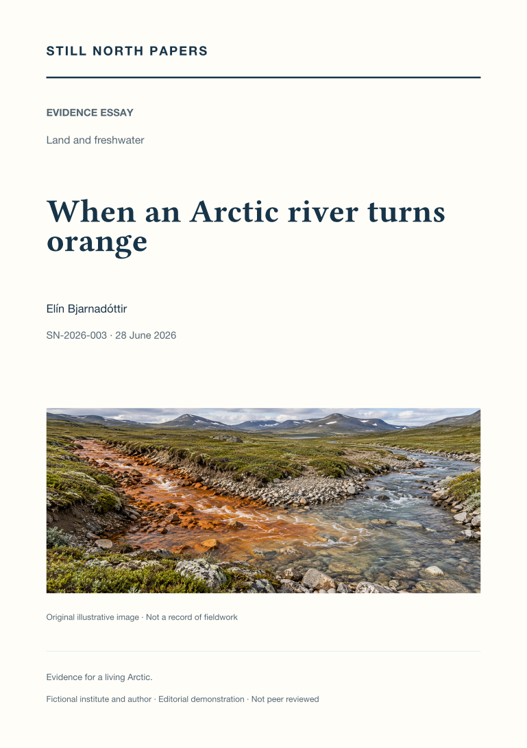 When an Arctic river turns orange: paper cover